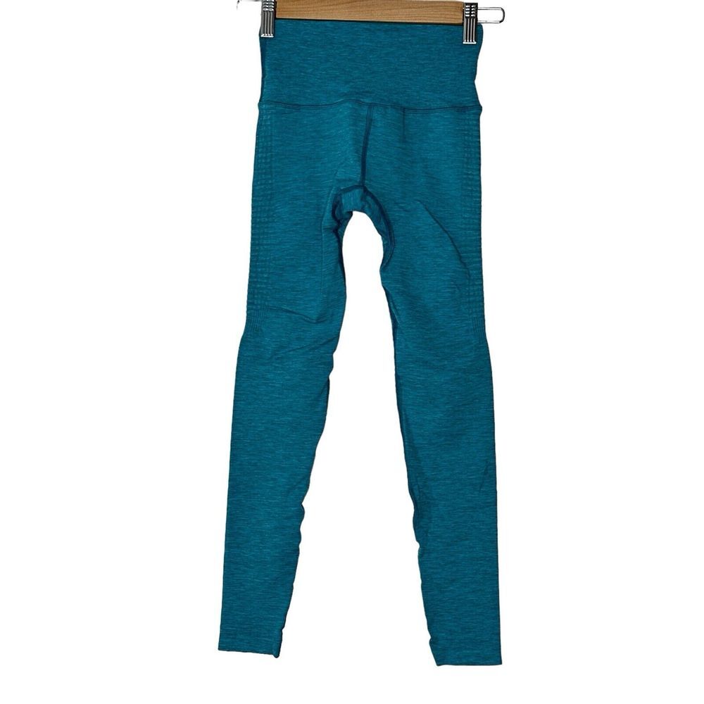 NWT Alphalete Leggings Women's Small Vivid Blue Atlantic Stretch Gym - Picture 2 of 5